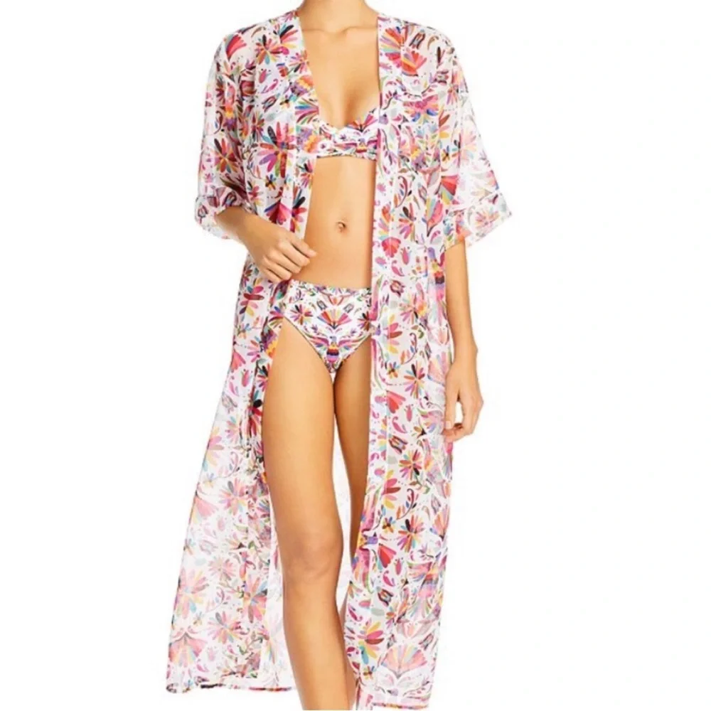 NWOT Verdelimon Caftan Swim Cover-up In Tapiz One Size fits most retail $257 - Picture 3 of 12